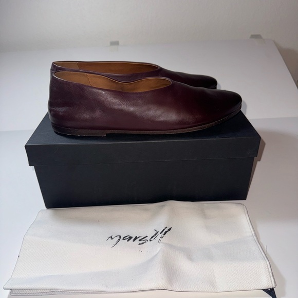 Marsell Coltellaccio Ballerina Flats Cioccovino Burgundy 39/9 NWT - Picture 4 of 10
